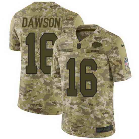 Nike Chiefs #16 Len Dawson Camo Mens Stitched NFL Limited 2018 Salute To Service Jersey